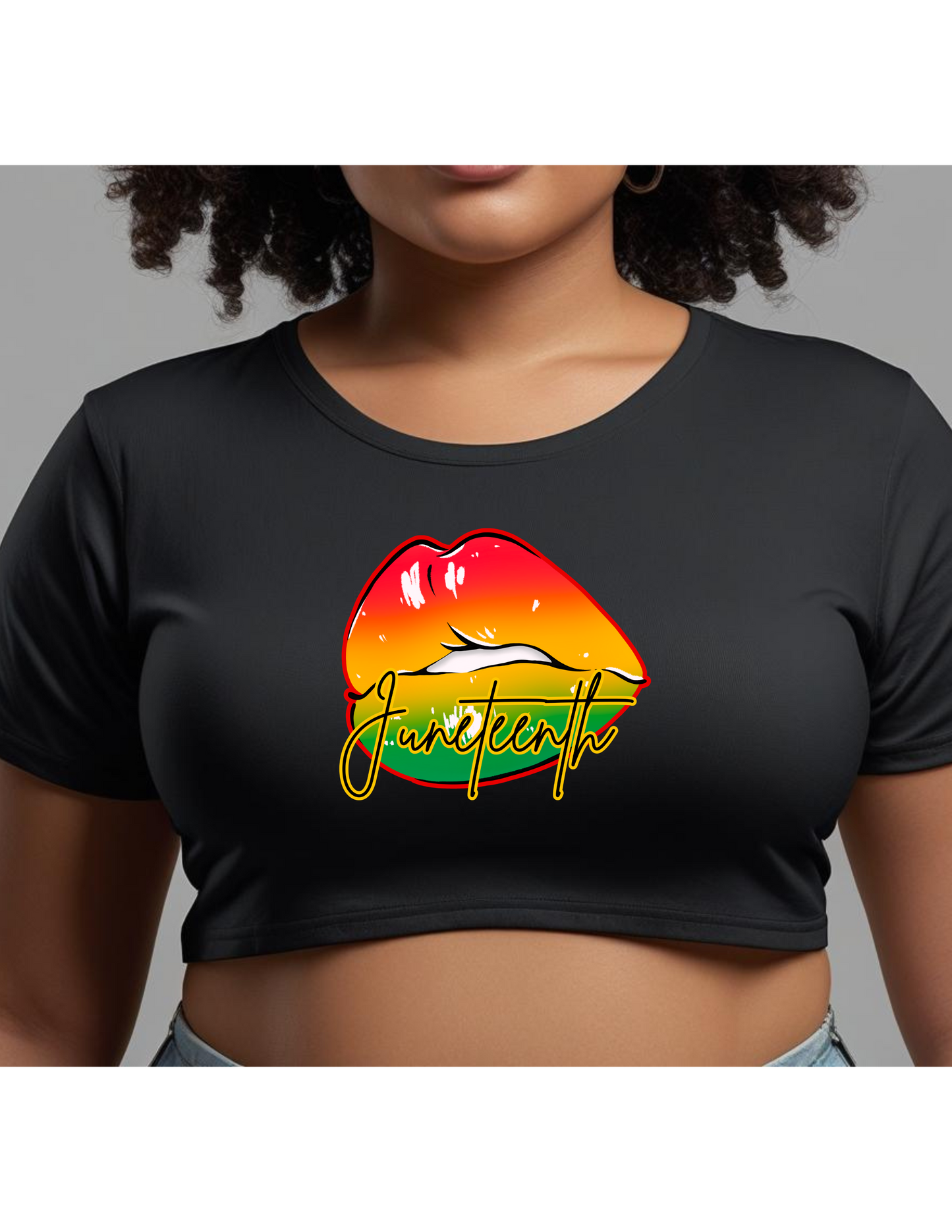 Juneteenth Lips Iron-on Decal