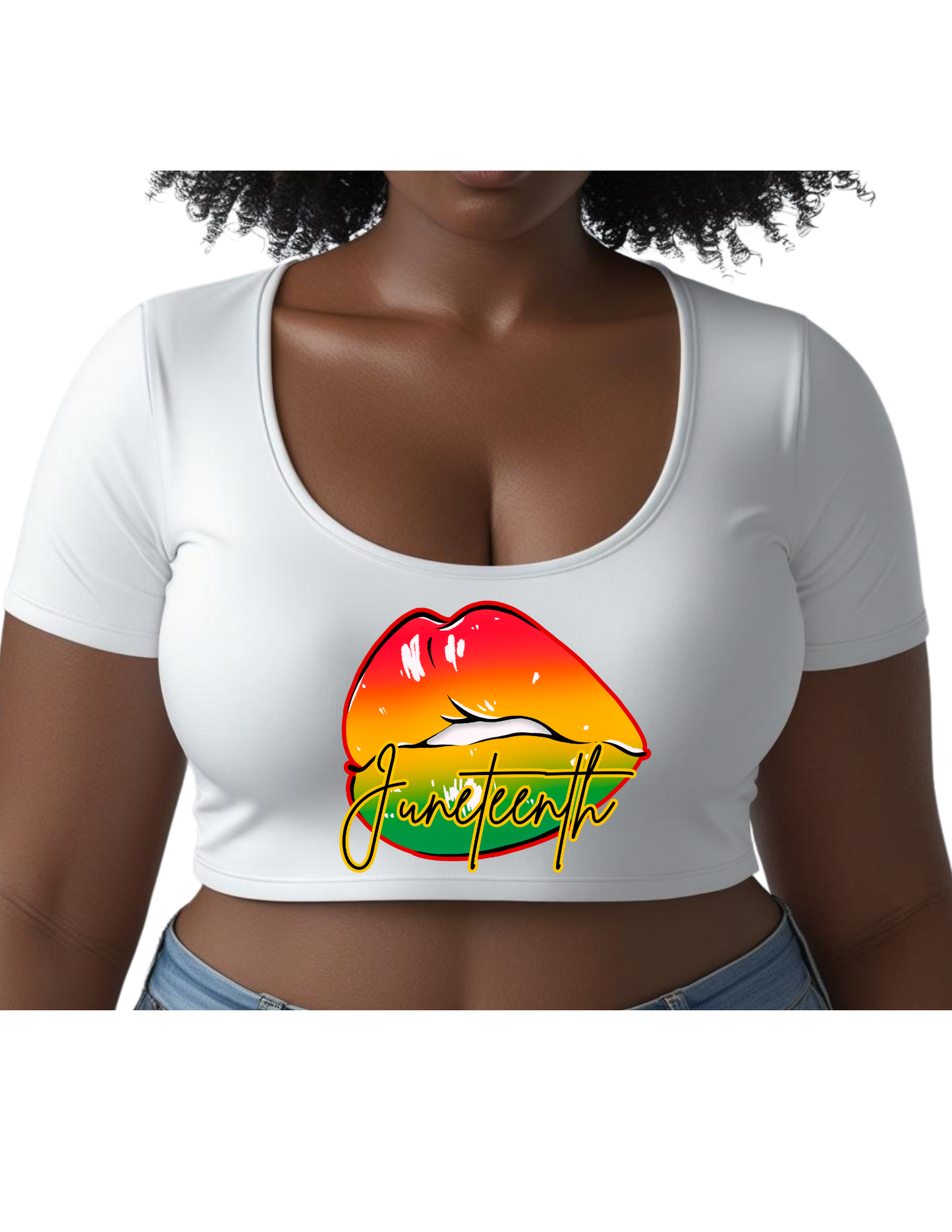 Juneteenth Lips Iron-on Decal